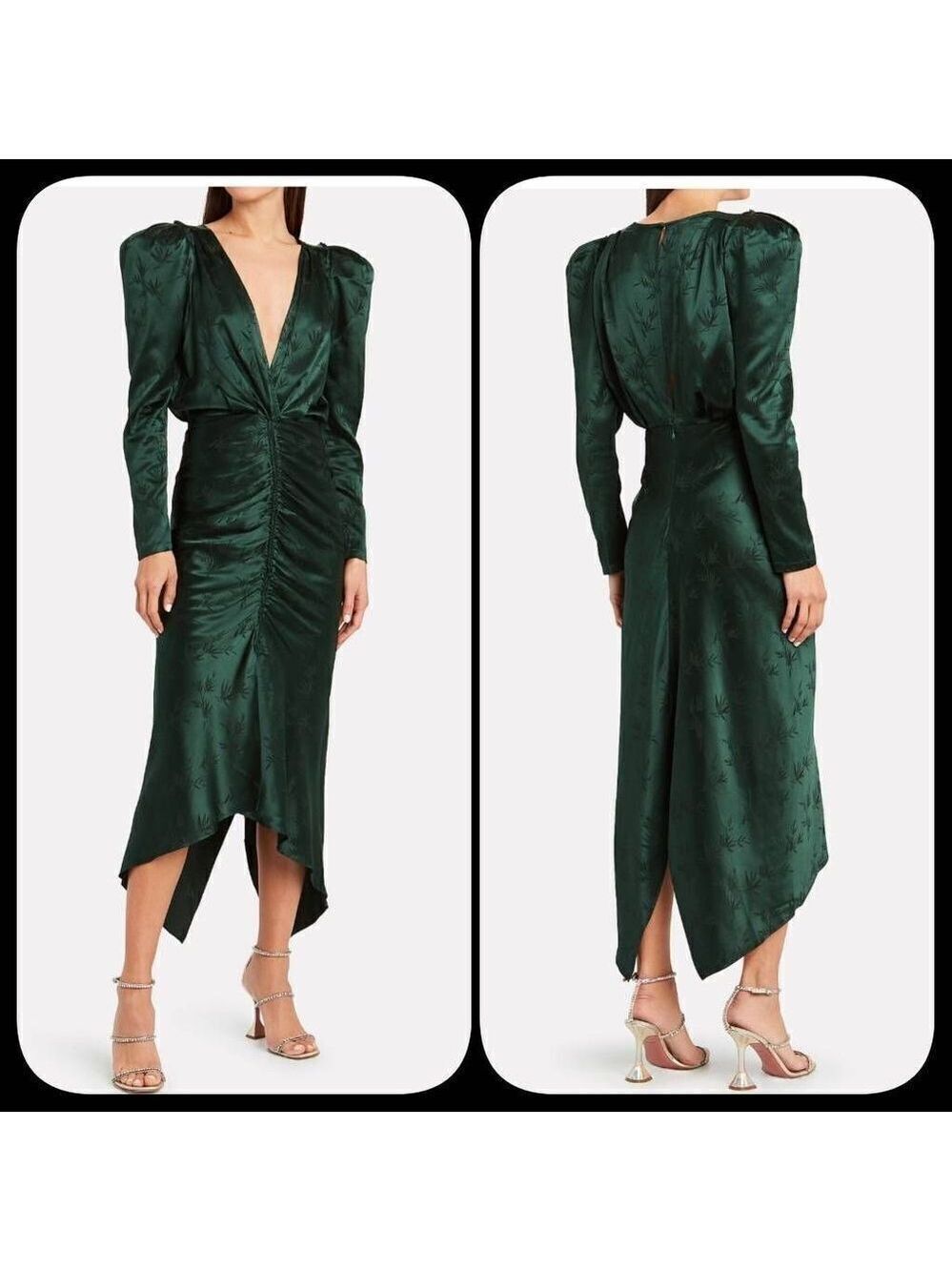 Ronny Kobo Astrid Ruched Jacquard Dress
